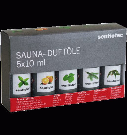 Sentiotec Sauna Duftöl Set, 5x10ml